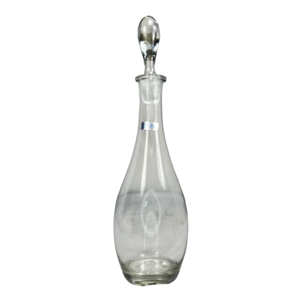 Toscany Hand Blown Glass Decanter w/ Stopper Large 16" Made in Romania EUC - Picture 2 of 7